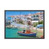 93854-380.jpg Greek Coastal Town Framed Poster