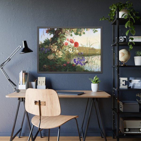 93854-390.jpg Still Life Floral Wildflowers Wreath Framed Poster