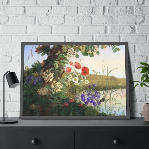 93854-391.jpg Still Life Floral Wildflowers Wreath Framed Poster