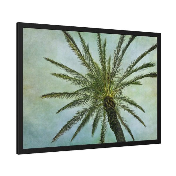 93854-397.jpg Vintage Palm Tree Canopy And Sky Framed Poster