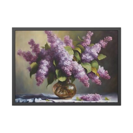 Still Life Lilac Flowers Framed Poster