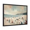 93854-409.jpg Beach Scene With People Framed Poster