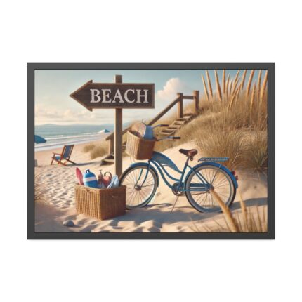 Peaceful Beach Scene Framed Poster