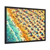 Aerial View of Vibrant Beach Scene Framed Poster