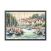 93854-428.jpg Coastal Scene With Sailboats in Marina Framed Poster