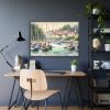 93854-430.jpg Coastal Scene With Sailboats in Marina Framed Poster