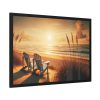 93854-437.jpg White Adirondack Chairs Facing the Ocean Framed Poster