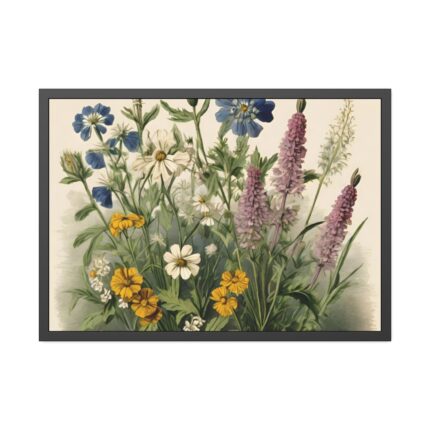 Vintage Wildflowers Framed Poster