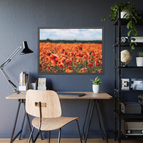 93854-446.jpg Beautiful Red Field Framed Poster