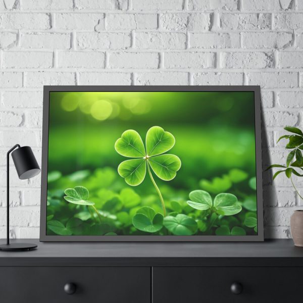 93854-463.jpg Four-leaf Clover Luck Framed Poster