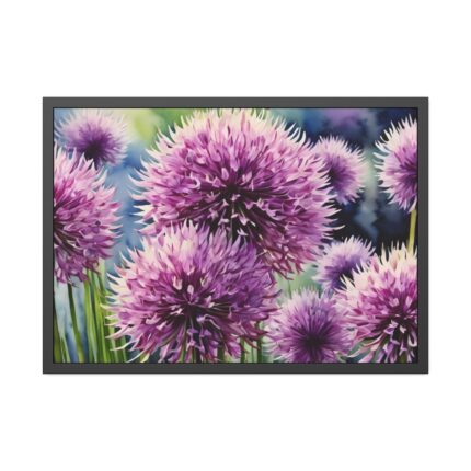 Ornamental Allium Flower Framed Poster
