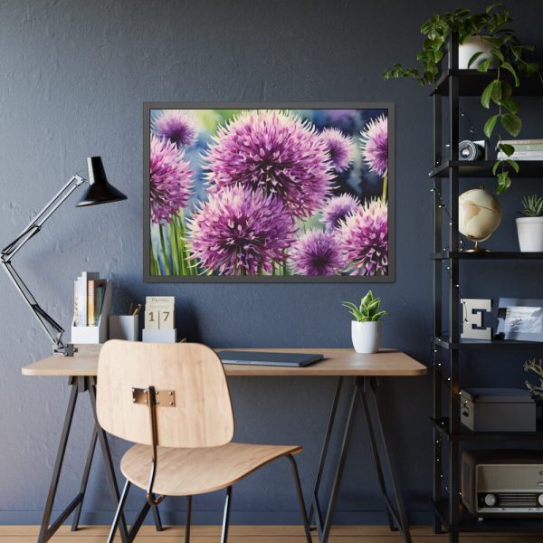 Ornamental Allium Flower Framed Poster