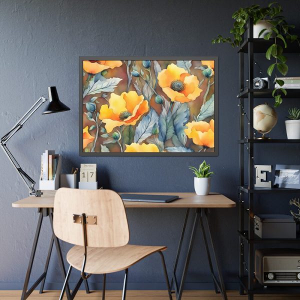 93854-470.jpg Saffron Flower Grunge Framed Poster