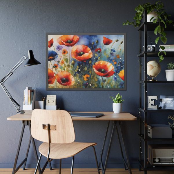 93854-478.jpg Poppies Flowers Wildflowers Framed Poster