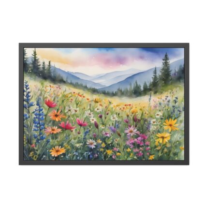 Landscape Wildflowers Fields Meadows Framed Poster