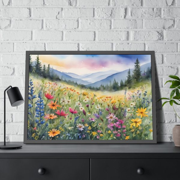 Landscape Wildflowers Fields Meadows Framed Poster