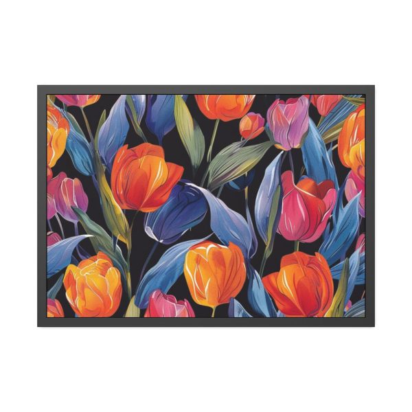 93854-488.jpg Colorful Tulip Pattern Framed Poster