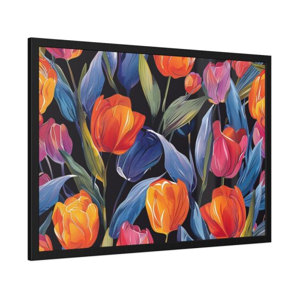 93854-489.jpg Colorful Tulip Pattern Framed Poster