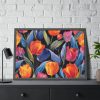 93854-491.jpg Colorful Tulip Pattern Framed Poster