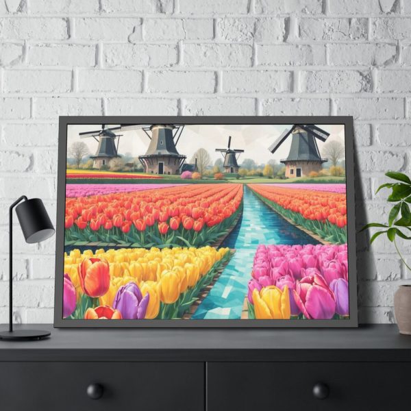 93854-499.jpg Holland Tulip Windmill Framed Poster