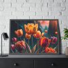 Yellow Tulips Flower Framed Poster