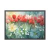 Flower Field of Tulips Framed Poster