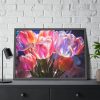93854-515.jpg Beautiful Pink Tulips Flowers Framed Poster