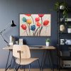 Colorful Abstract Tulips Art Framed Poster