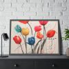 Colorful Abstract Tulips Art Framed Poster