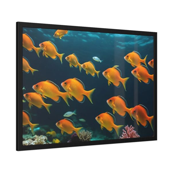 Tropical Fish Swarm Aquarium Framed Poster