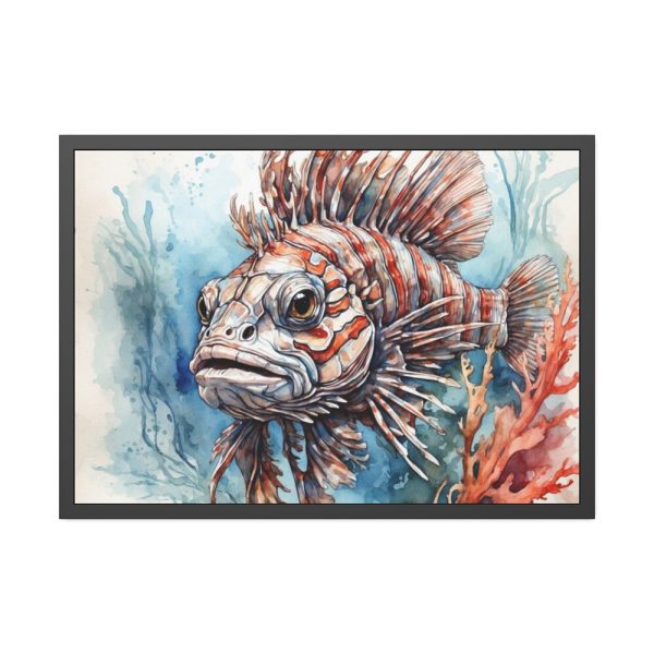Colorful Lionfish Framed Poster