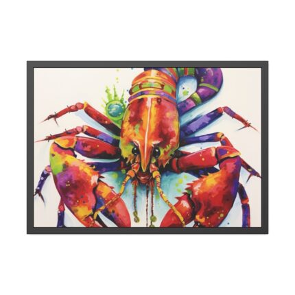 Mardi Gras Crayfish Art Framed Poster