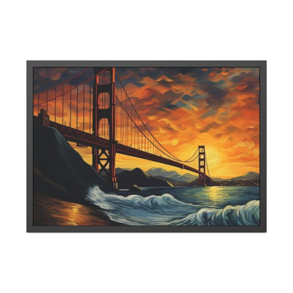 Golden Gate Bridge Painting Framed Poster