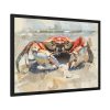 93854-561.jpg Crab Watercolor Art Framed Poster