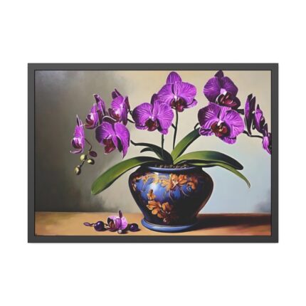 Purple Orchid Still Life Framed Poster