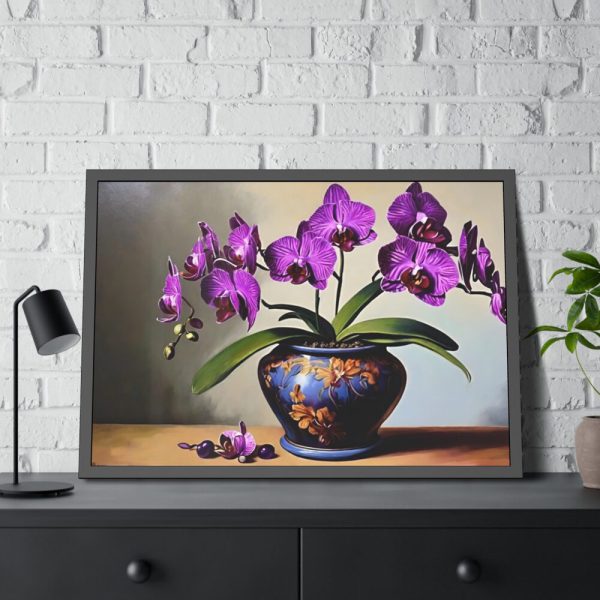 93854-567.jpg Purple Orchid Still Life Framed Poster