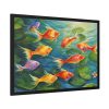 93854-569.jpg Colorful Fish In Lily Pond Framed Poster