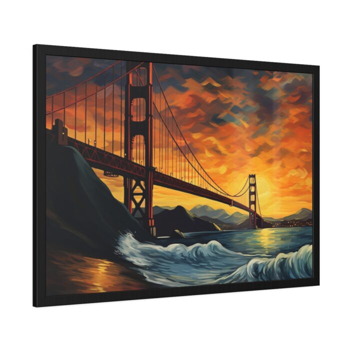 Golden Gate Bridge Painting Framed Poster - Image 2