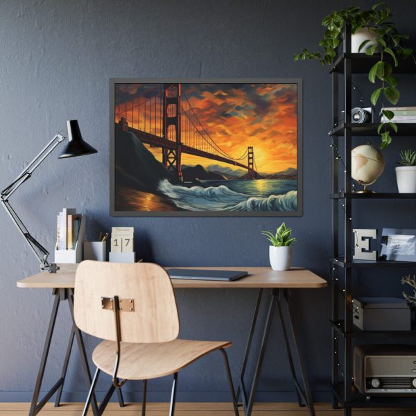Golden Gate Bridge Painting Framed Poster