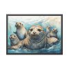 93854-580.jpg Seal Family Art Framed Poster