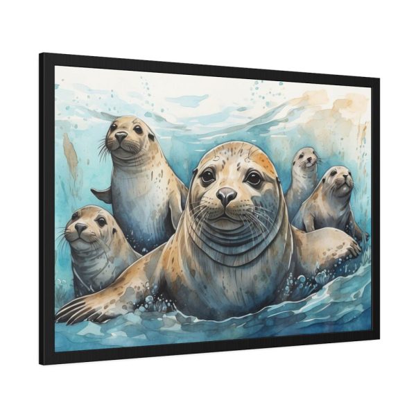 93854-581.jpg Seal Family Art Framed Poster