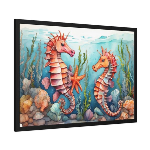 93854-585.jpg Colorful Seahorse Framed Poster
