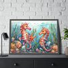 93854-587.jpg Colorful Seahorse Framed Poster