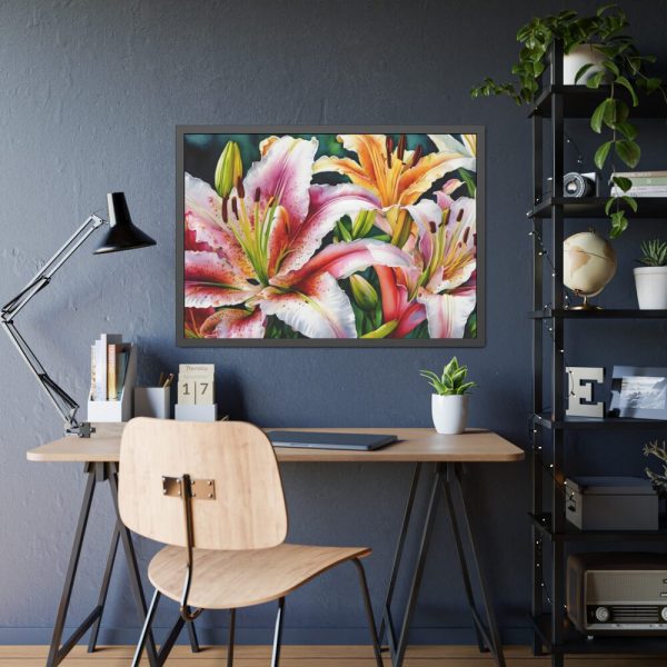 93854-590.jpg Lily Flower Blossom Art Framed Poster