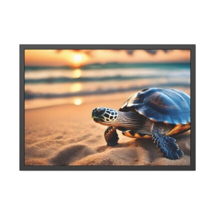 Marine Turtle Beach Sea Framed Poster