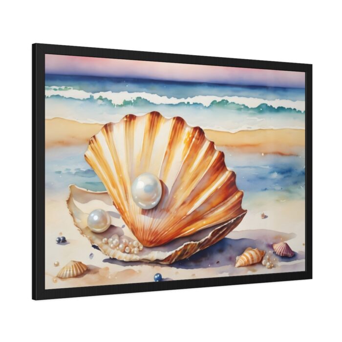 Shells Pearls Beach Art Framed Poster - Image 2
