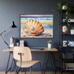 Shells Pearls Beach Art Framed Poster - Image 3
