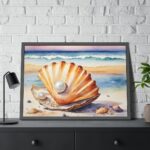 Shells Pearls Beach Art Framed Poster - Image 4