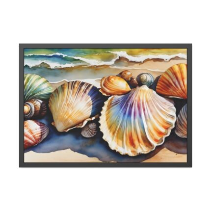 Shells Beach Sea Maritime Framed Poster