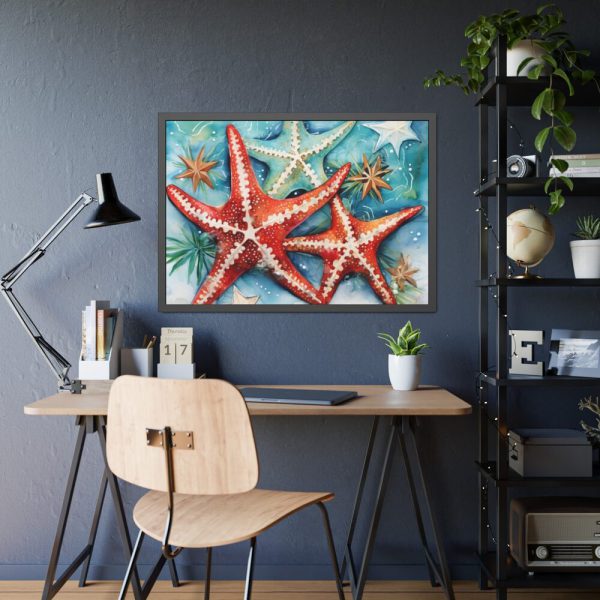 93854-638.jpg Christmas Nautical Starfish Framed Poster